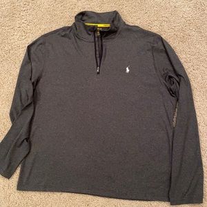 POLO RALPH LAUREN MENS XLARGE LONG SLEEVE SHIRT HEATHER GRAY NONSMOKING HOME